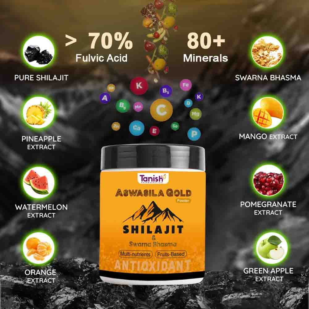 Aswasila Gold – Ayurvedic Multivitamin for Energy, Digestion & Muscle Health | Benefits of Gold, Shilajit & Ashwagandha - Image 12