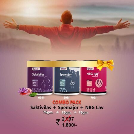Shaktivilas + Spemajor + NRG Lav – Male Vitality, Energy & Fertility Support Combo